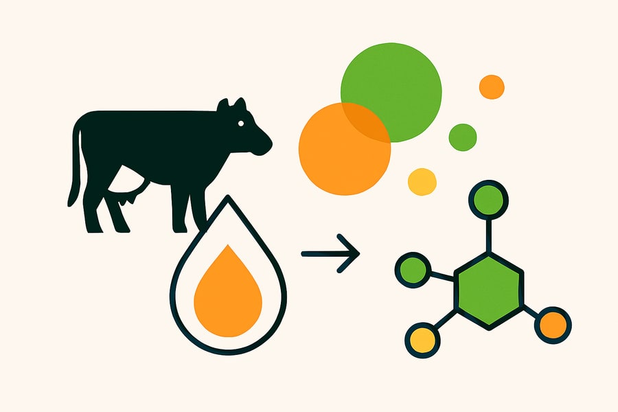 Illustration : du lait à la protéine laitière durable
